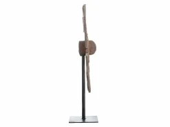 Made In Meubles Escultura de madera y metal en forma de rueda Georgia -