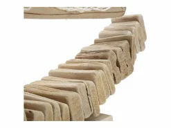 Escultura de velero en madera con red de tela 45x45x7cm Enok - Natural