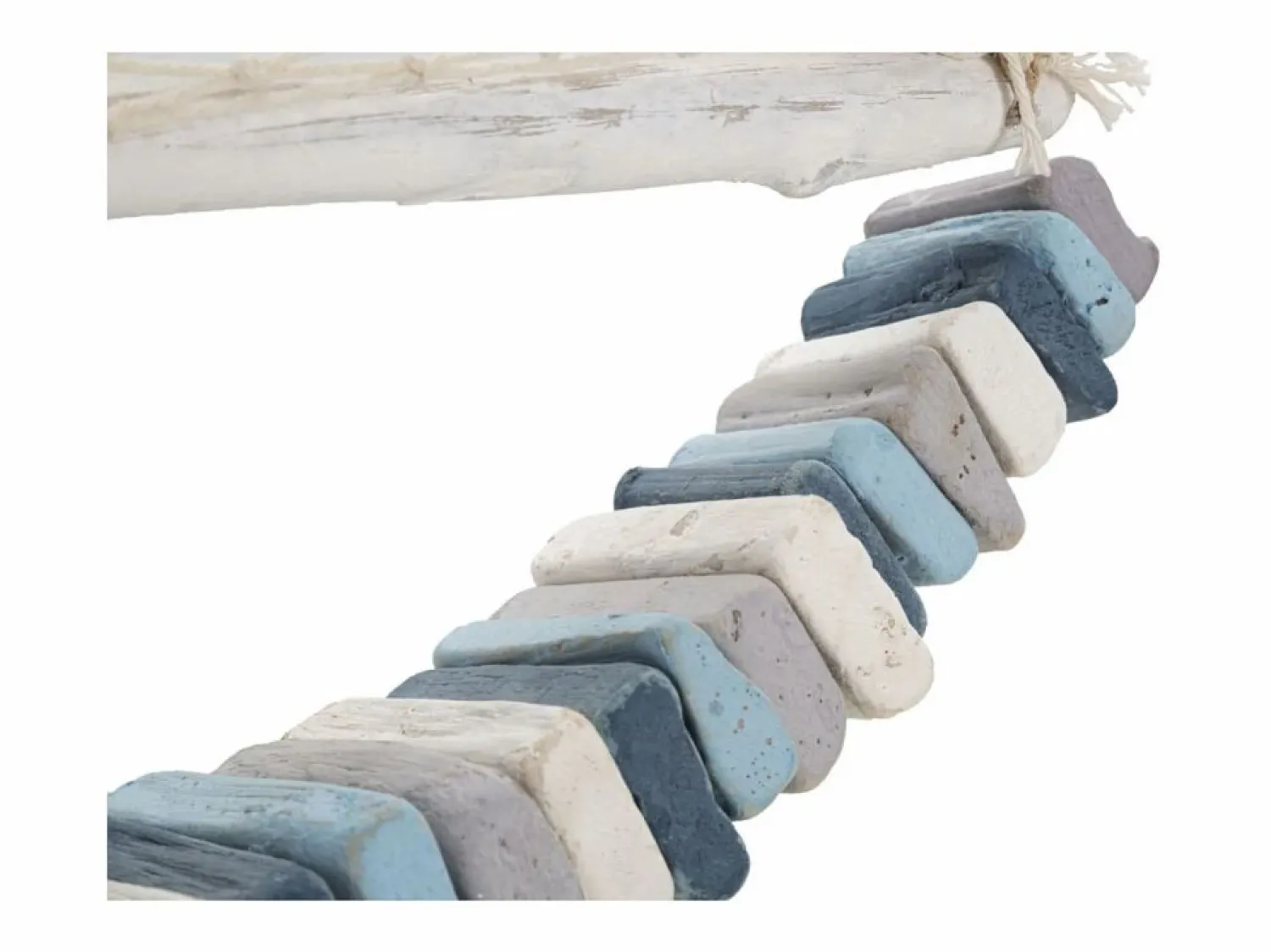 Outlet Escultura de velero en madera con red de tela 45x45x7cm Enok - Marino Azul
