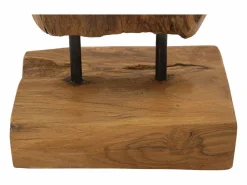 Escultura decorativa artesanal en madera de teca estilo étnico Rakat