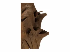Hot Escultura decorativa étnica de madera de teca hecha a mano Akar Marru00f3n