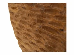 Escultura étnica decorativa de madera de teca hecha a mano Coin