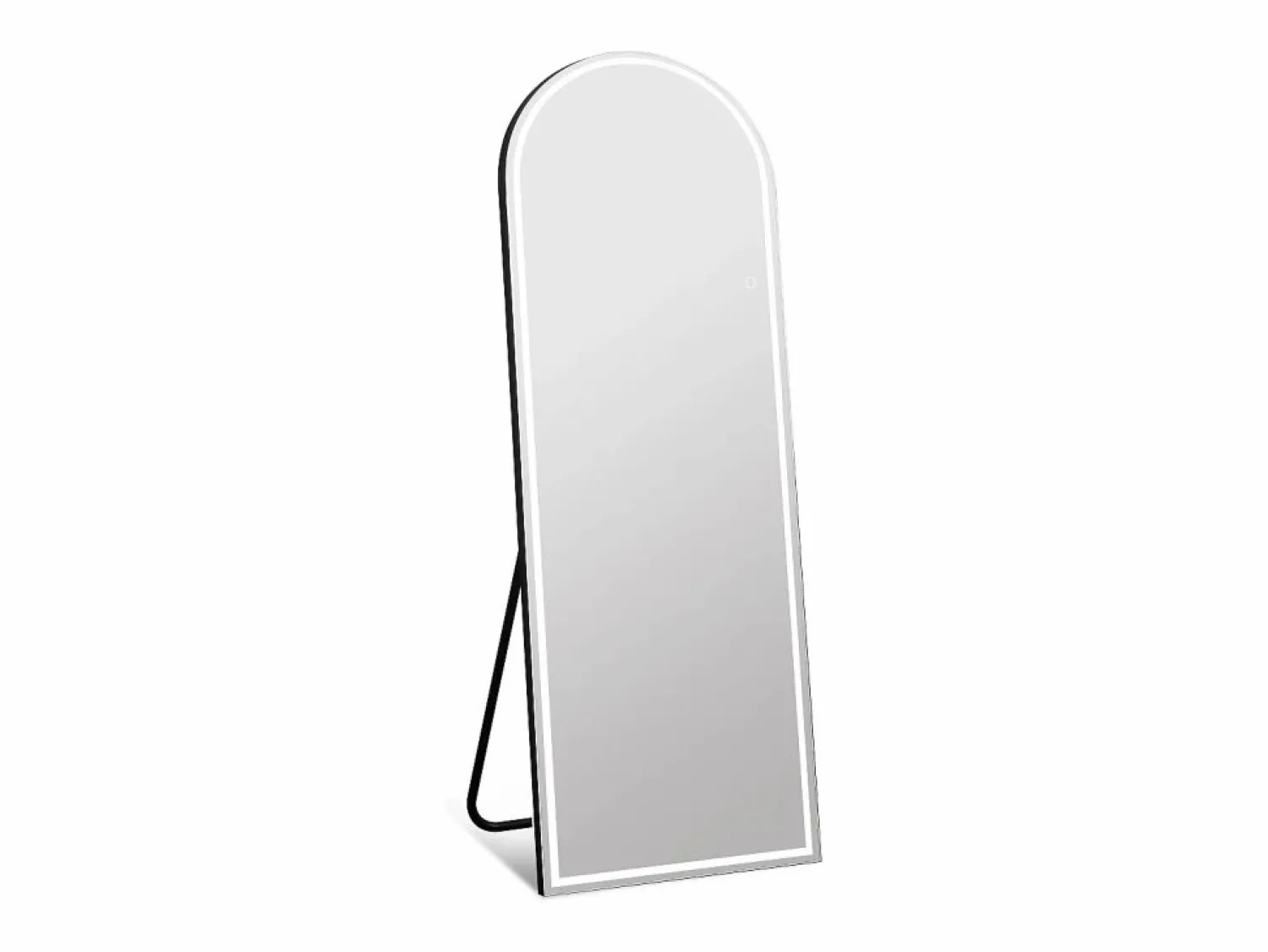Sale Vente-unique Espejo arco con pie y leds, L. 60 x Al. 150 cm, , DAELYA Negro