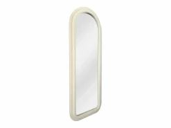 Clearance OZAIA Espejo arco de terciopelo, L. 60 x Al. 160 cm, RISALI Crema