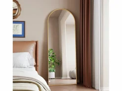 Espejo arqueado de cuerpo entero, 162 x 53 cm, de pared, para salón,