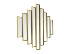 Best OZAIA Espejo art decó de metal GALICE - Ancho 90 x Alt. 120 cm - Dorado
