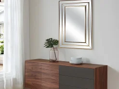 OZAIA Espejo biselado BAKOU - madera de eucalipto - 60 x 90 cm -