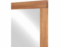 Vente-unique Espejo cuadrado con borde de madera de acacia - 60 x 60 cm - SEPANG