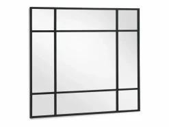 Espejo cuadrado 130x130 estructura metal negra