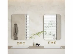 Espejo de baño - Mueble con espejo - Estante regulable - 76 x 51 cm -