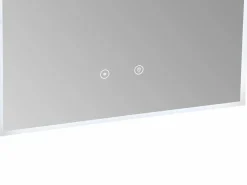 Clearance OZAIA Espejo de baño con forma de arco antivaho con luces LED, Ancho 50 cm, ARCADI Transparente