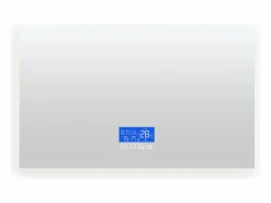 Sale Espejo de baño con iluminación LED - 100 x 60 cm - 3 colores de luz - con indicador de temperatura Blanco