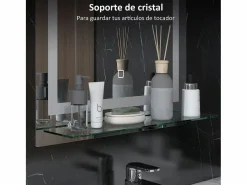 Best Espejo de baño Coral Kleankin 3 colores táctil plata 70x50 cm Mueble De Aseo