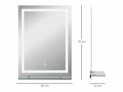 Best Espejo de baño Coral Kleankin 3 colores táctil plata 70x50 cm Mueble De Aseo