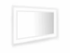 Clearance Espejo de baño LED acrílico 80x8,5x37 cm ES767247 Blanco