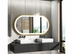 Outlet Espejo de baño LED antivaho 3 colores regulables 120x60x4cm Accesorios De Cuarto De Baño|Espejo De Cuarto De Baño