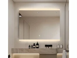 AHD Espejo de baño led retroiluminado de 90x70cm antivaho Krona L