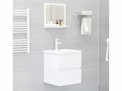 Sale Espejo de baño madera contrachapada 40x10,5x37 cm Estantería Sobre Inodoro