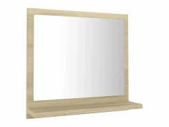 Espejo de baño madera contrachapada color roble 40x10,5x37 cm ES389723