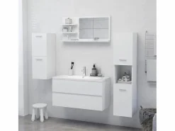 vidaxl Espejo de baño madera contrachapada 90x10,5x45 cm