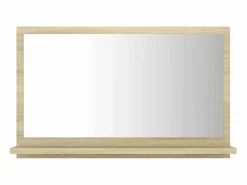 Online Espejo de baño madera contrachapada color roble 60x10,5x37 cm ES234679 Marru00f3n
