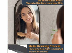 Outlet Espejo de baño ovalado moderno espejo de pared vertical u horizontal 100x50cm Accesorios De Cuarto De Baño|Espejo De Cuarto De Baño