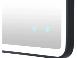Outlet OZAIA Espejo de baño rectangular iluminado LIMORICO 50x80 cm Negro
