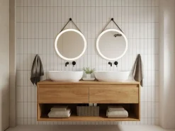 OZAIA Espejo de baño rectangular de estilo contemporáneo 50x80 o 50x140 cm DEMETRIA