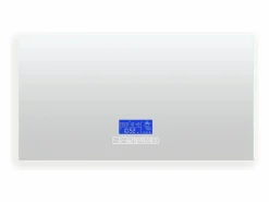 New Espejo de baño redondo de 80 x 100 cm - LED, Bluetooth, temperatura, antivaho, iluminación, táctil, 6 ajustes Transparente