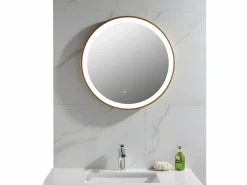 OZAIA Espejo de baño redondo luces led NUMEA 60x3.5x60 cm