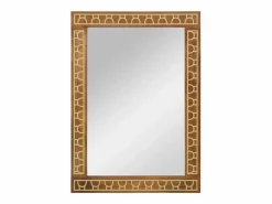 Espejo de baño 50x70x2,5 cm madera maciza de mango y cristal Accesorios De Cuarto De Baño|Espejo De Cuarto De Baño