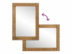 Espejo de baño 50x70x2,5 cm madera maciza de mango y cristal Accesorios De Cuarto De Baño|Espejo De Cuarto De Baño