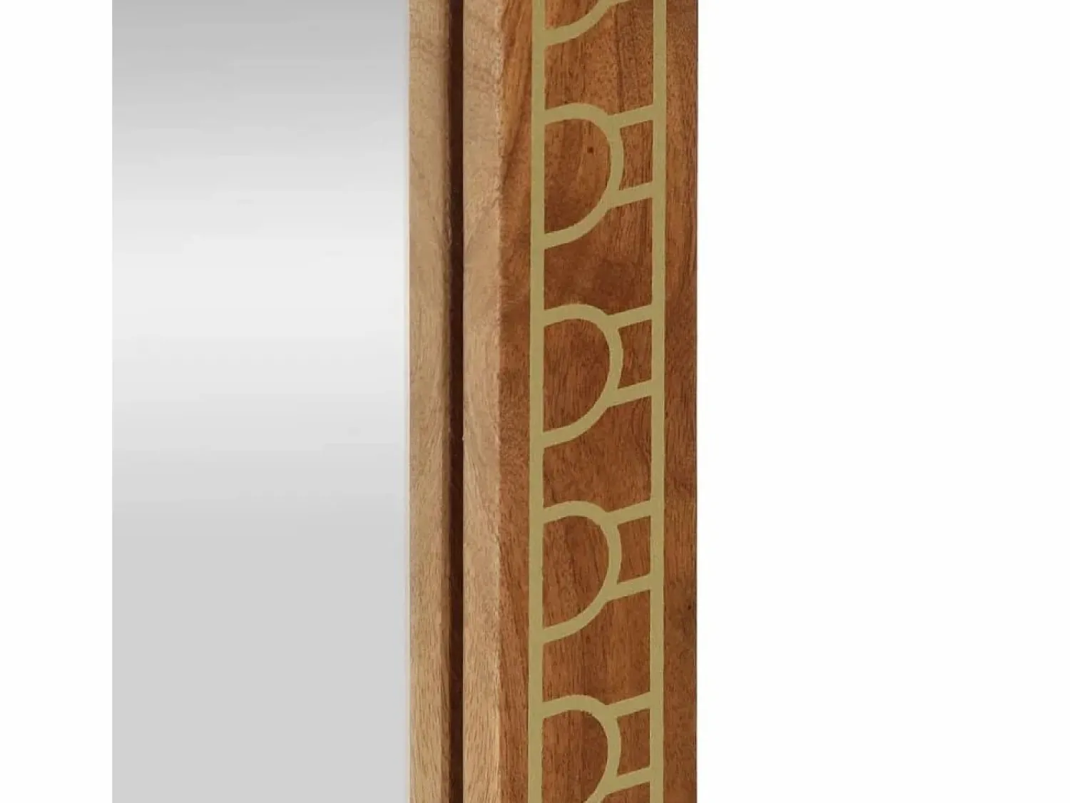 Espejo de baño 50x70x2,5 cm madera maciza de mango y cristal Accesorios De Cuarto De Baño|Espejo De Cuarto De Baño