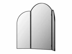 OZAIA Espejo de barbero tríptico en metal dorado - An. 85 x Alt. 70.5 cm, , QIANA