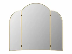 OZAIA Espejo de barbero tríptico de metal - L. 85 x Alt. 70.5 cm - - QIANA
