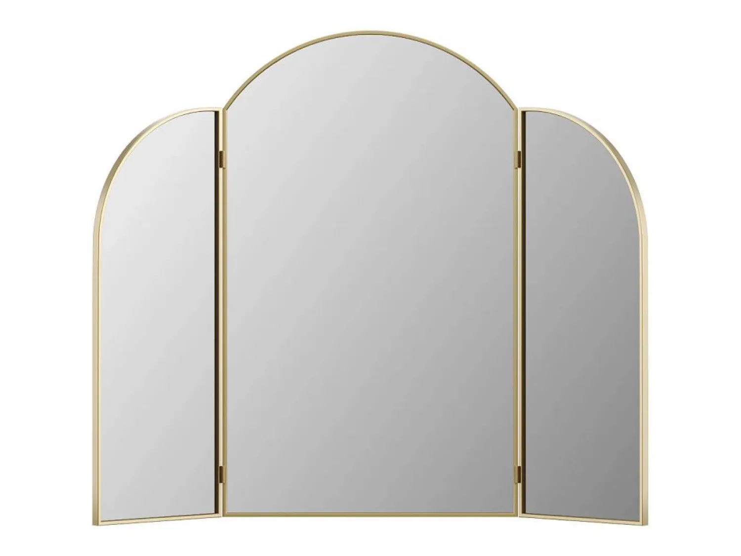 OZAIA Espejo de barbero tríptico de metal - L. 85 x Alt. 70.5 cm - - QIANA