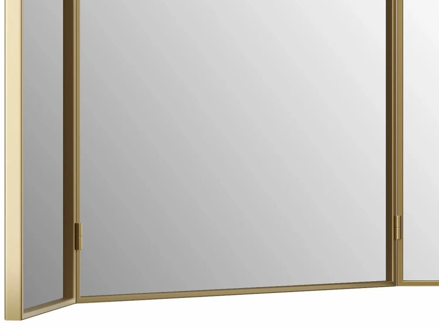 OZAIA Espejo de barbero tríptico de metal - L. 85 x Alt. 70.5 cm - - QIANA