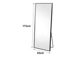 Sale Espejo de cuerpo entero irrompible de 63 x 173 cm, de pie o para colgar en la pared, espejo de suelo grande, Espejo
