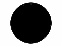 New Espejo de jardín 40x3 cm hierro redondo uso exterior Negro