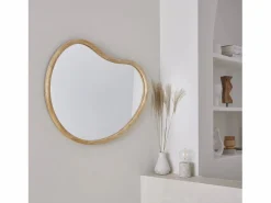 Online Espejo de madera de abeto decorativo de pared, 95cm natural Accesorios De Cuarto De Baño|Espejo De Cuarto De Baño