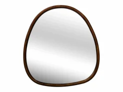 Hot Espejo de madera de abeto decorativo de pared, 75cm nogal Espejo De Pared|Espejo