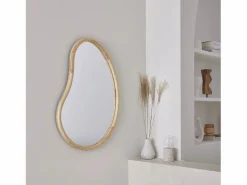 Hot Sweeek Espejo de madera de abeto decorativo de pared, 85cm natural Color natural claro
