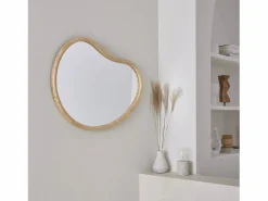 Hot Sweeek Espejo de madera de abeto decorativo de pared, 85cm natural Color natural claro