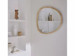 Espejo de madera de abeto decorativo de pared, 75cm natural Espejo De Pared
