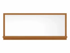 Online OZAIA Espejo de pared con estante de madera de roble , L. 120 x A. 50 cm, Natural, JIAO Color natural oscuro