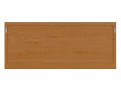 Online OZAIA Espejo de pared con estante de madera de roble , L. 120 x A. 50 cm, Natural, JIAO Color natural oscuro