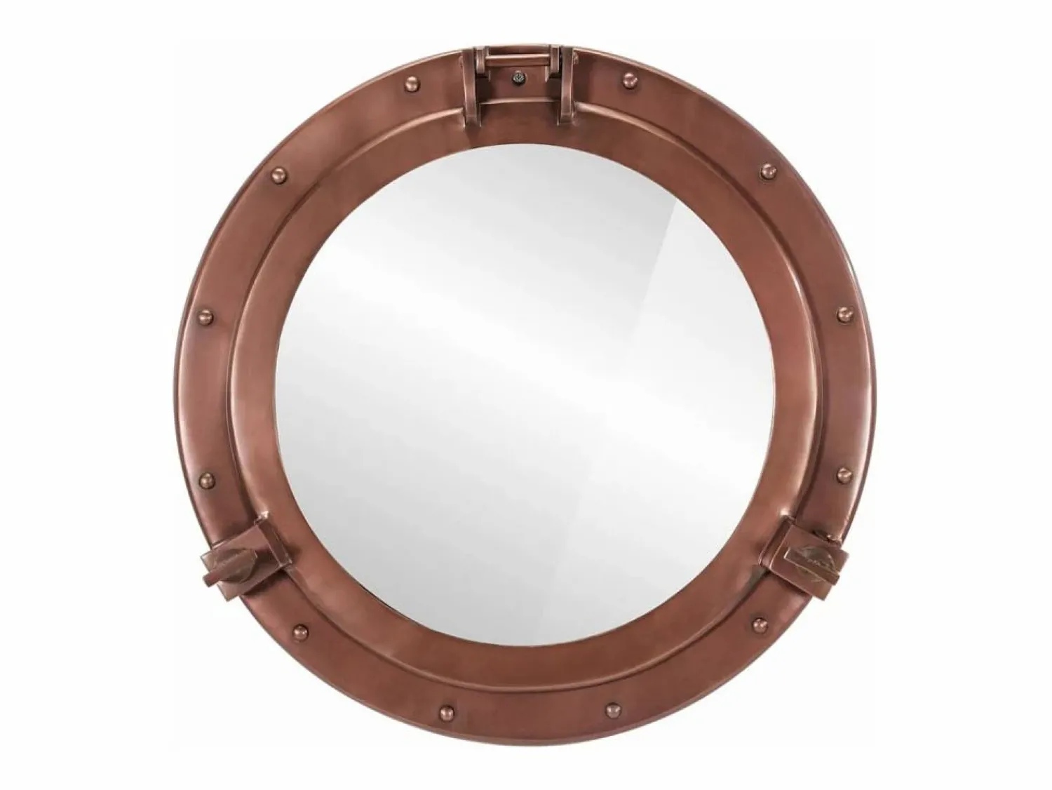 Espejo de pared con forma de ojo de buey Ø50 cm aluminio y cristal
