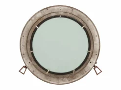 Espejo de pared con forma de ojo de buey Ø50 cm aluminio y cristal