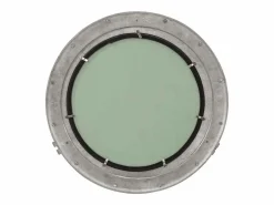 Espejo de pared con forma de ojo de buey Ø50 cm aluminio y cristal