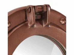 Discount Espejo de pared con forma de ojo de buey Ø30 cm aluminio y cristal Accesorios De Cuarto De Baño|Espejo De Cuarto De Baño